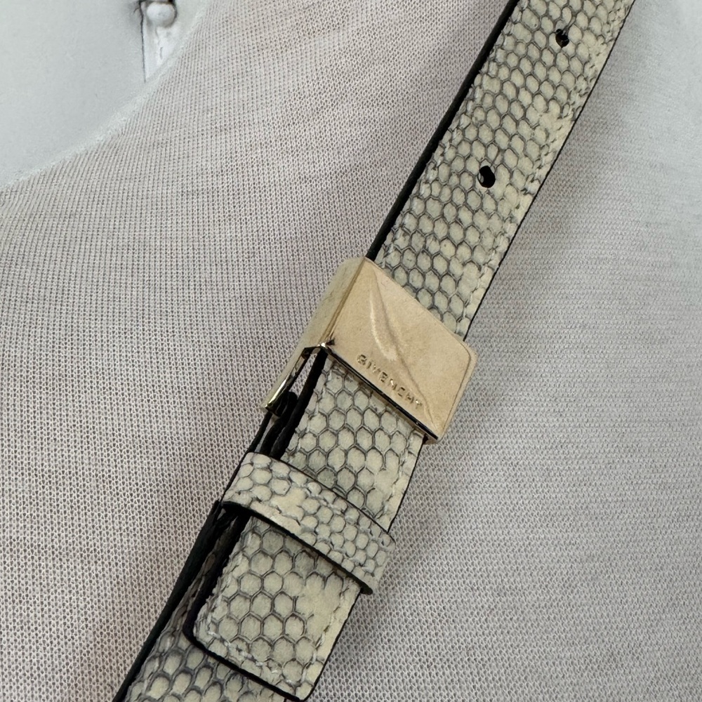 Givenchy Monochrome Snakeskin Patterned Satchel - image 8